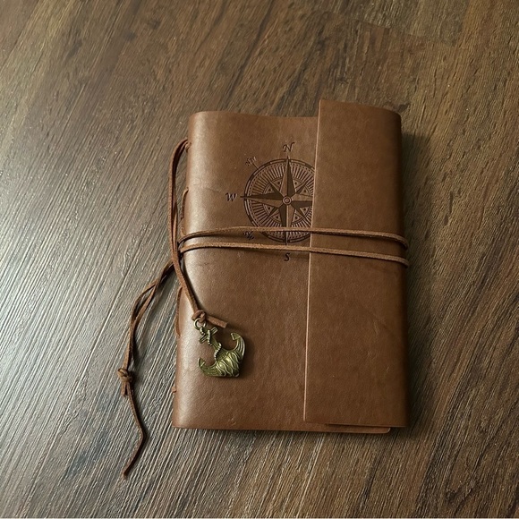Vintage Nautical Brown Faux Leather Journal - Picture 1 of 9